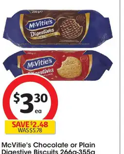 Coles McVitie's Chocolate or Plain Digestive Biscuits offer