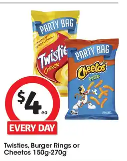 Coles Twisties, Burger Rings or Cheetos offer