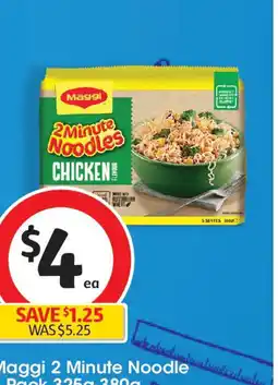 Coles Maggi 2 Minute Noodle 5 Pack offer