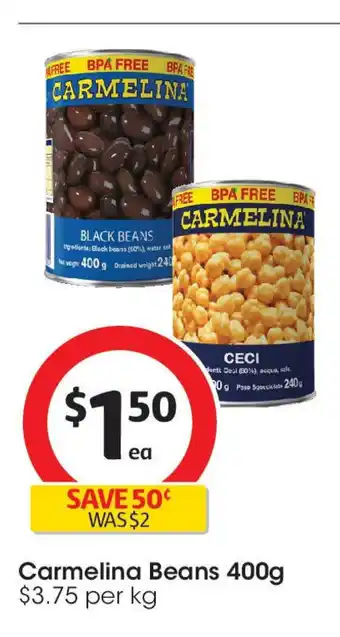 Coles Carmelina Beans offer