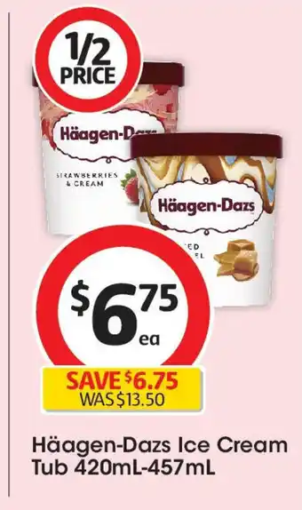 Coles Häagen-Dazs Ice Cream Tub offer