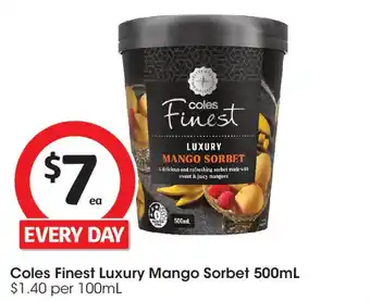 Coles Coles Finest Luxury Mango Sorbet offer