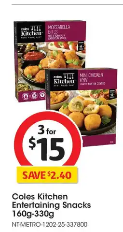 Coles Coles Kitchen Entertaining Snacks 160g-330g offer