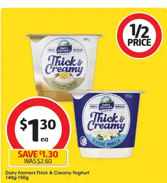 Coles Dairy Farmers Thick & Creamy Yoghurt offer