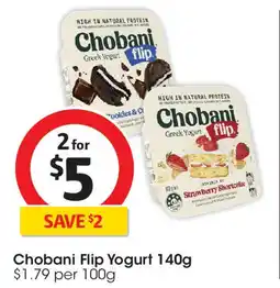 Coles Chobani Flip Yogurt offer