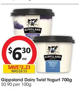 Coles Gippsland Dairy Twist Yogurt offer