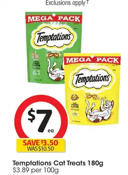 Coles Temptations Cat Treats offer