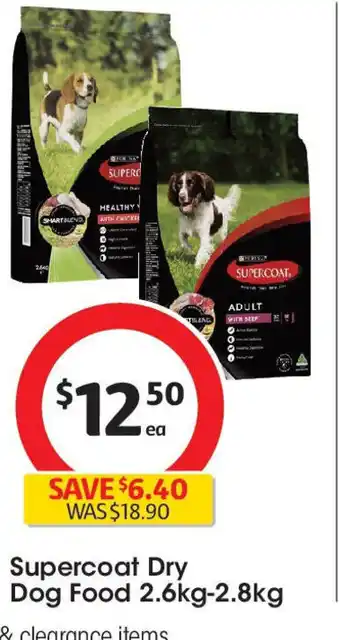 Coles Supercoat Dry Dog Food offer