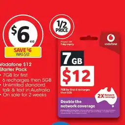 Coles Vodafone $12 Starter Pack offer