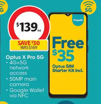 Coles Optus X Pro 5G offer