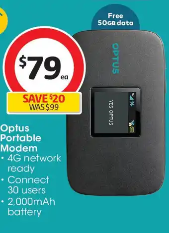 Coles Optus Portable Modem offer