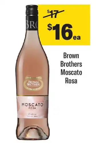 Coles Brown Brothers Moscato Rosa offer