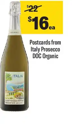 Coles Postcards from Italy Prosecco DOC Organic offer