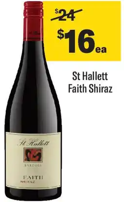 Coles St Hallett Faith Shiraz offer