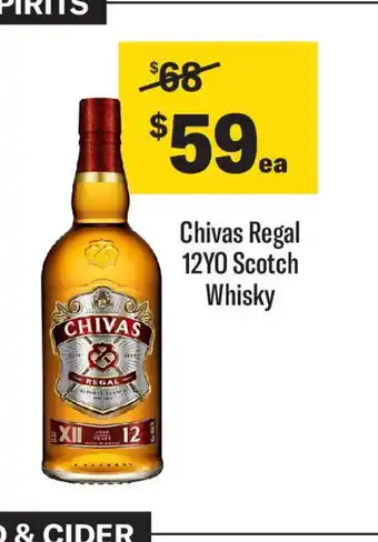 Coles Chivas Regal 12YO Scotch Whisky offer