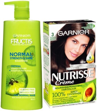 Garnier Fructis Shampoo or Conditioner 850mL or Garnier Nutrisse Hair Colour 1 Pack
