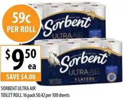 Supabarn Sorbent ultra air toilet roll offer