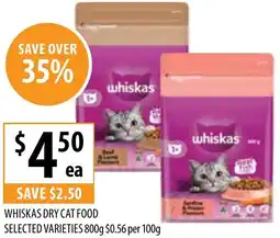 Supabarn Whiskas dry cat food offer