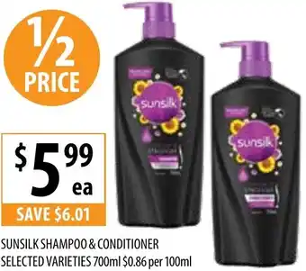 Supabarn Sunsilk shampoo & conditioner offer