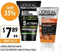 Supabarn L'oreal men face wash offer