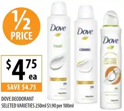 Supabarn Dove deodorant offer