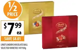 Supabarn LINDT LINDOR CHOCOLATE BALL offer