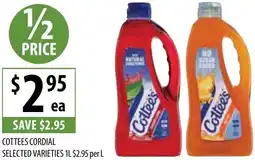 Supabarn Cottees cordial offer