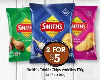 Spudshed Smith's Crinkle Chips offer