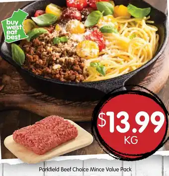 Spudshed Parkfield Beef Choice Mince Value offer