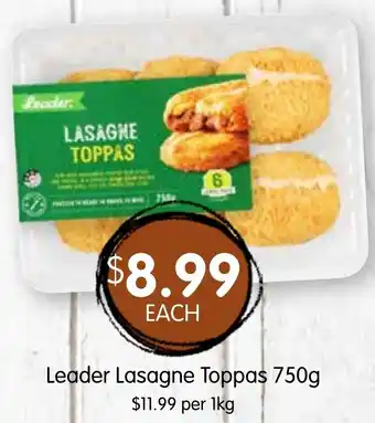 Spudshed Leader Lasagne Toppas offer