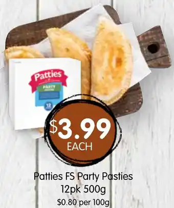 Spudshed Patties fs party pasties offer