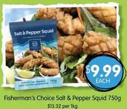 Spudshed Fisherman's choice salt & pepper squid offer