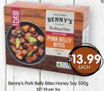 Spudshed Benny's pork belly bites honey soy offer