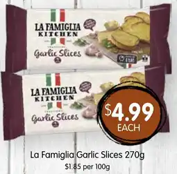 Spudshed La Famiglia Garlic Slices offer