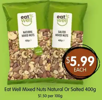 Spudshed Eat Well Mixed Nuts Natural Or Salted offer