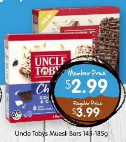 Spudshed Uncle Tobys Muesli Bars offer