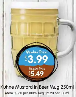 Spudshed Kuhne Mustard In Beer Mug offer