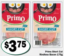 Friendly Grocer Primo Short Cut Rindless Bacon offer