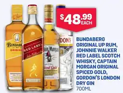 SipnSave Bundaberg, johnnie walker, captain morgan, gordon's london dry gin offer