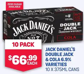 SipnSave Jack daniel's double jack & cola 6.9% offer