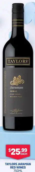 SipnSave Taylors jaraman red wines offer