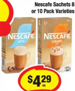 CORNETTS Nescafe Sachets 8 or 10 Pack offer