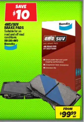 Autobarn 4WD/SUV BRAKE PADS offer