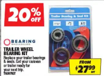 Autobarn Trailer wheel bearing kit offer