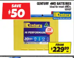 Autobarn Century 4wd batteries offer