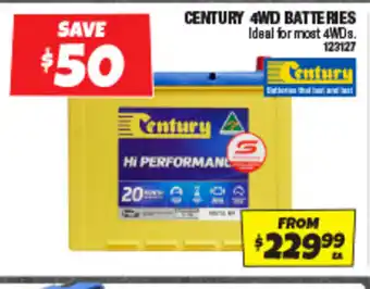 Autobarn Century 4wd batteries offer