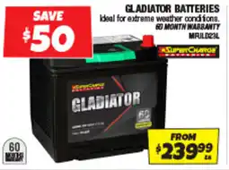 Autobarn Gladiator batteries offer