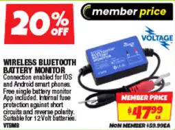 Autobarn Wireless bluetooth battery monitor offer