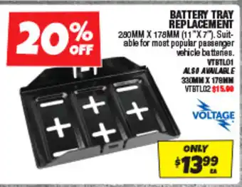 Autobarn Battery tray replacement offer