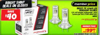 Autobarn Direct fit 5700k led headlight globes offer